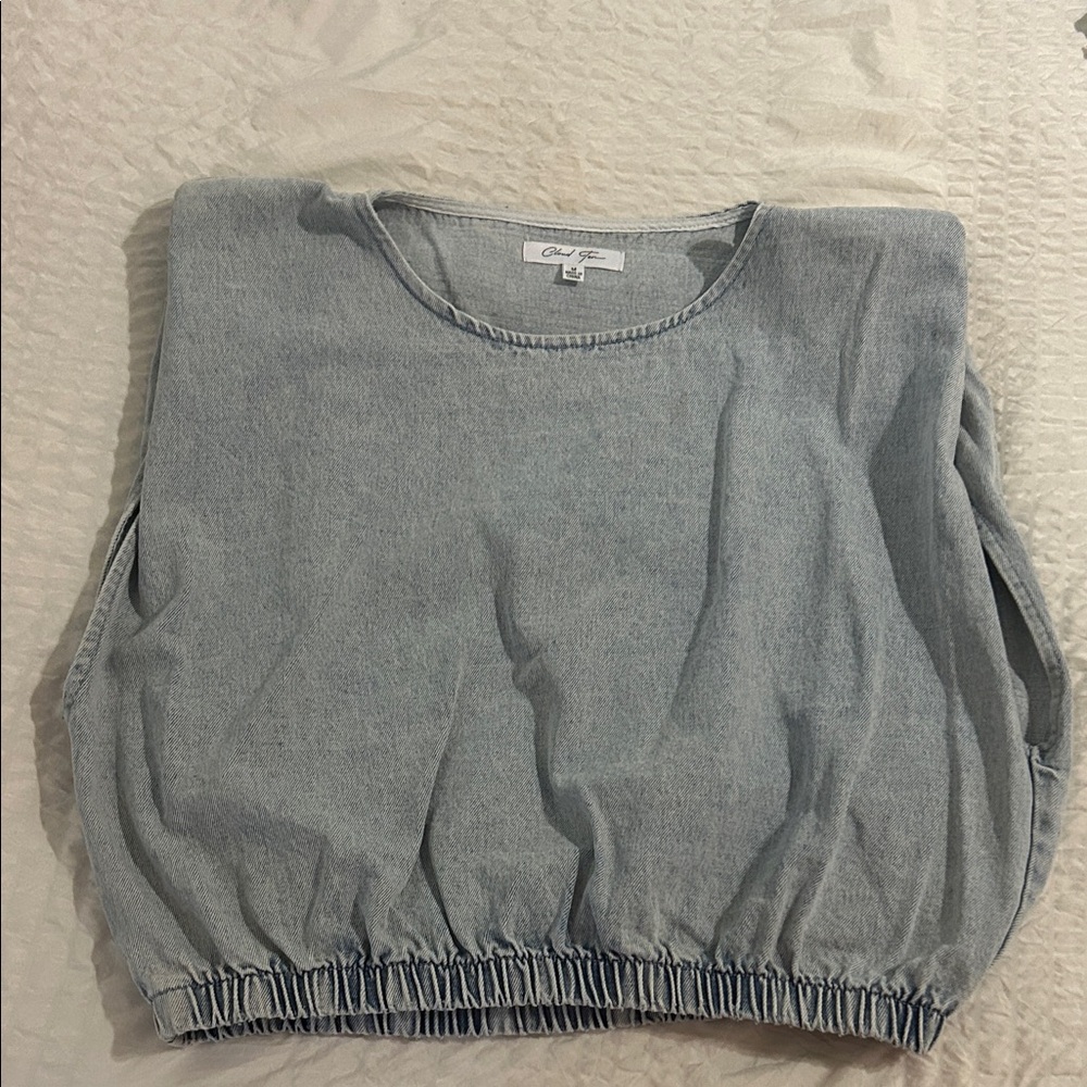 Chic Denim Blue Blouse